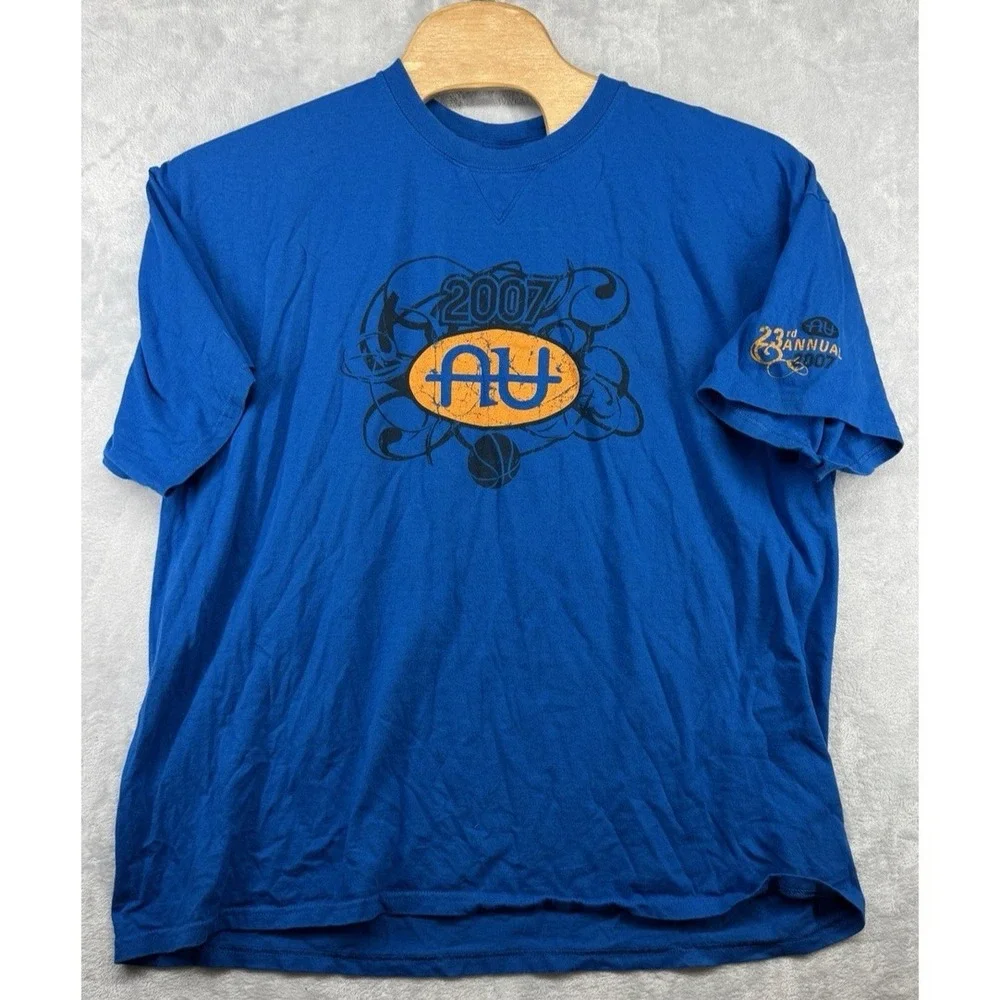 VTG Michael Jordan Nike 2007 AAU Shirt Basketball School Blue Men's Size 2XL